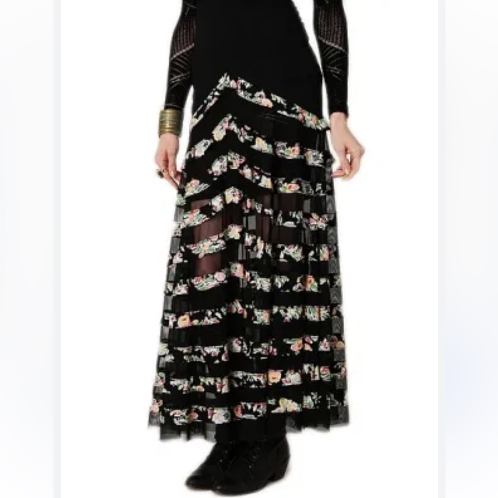 Free People Blossom Movement Floral Maxi Skirt